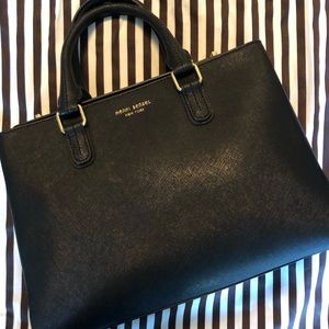 Henri Bendel West 57th Turnlock Satchel (Black)
